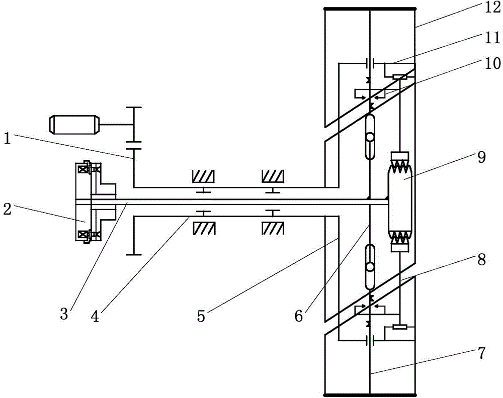 A radial repeating folding wheel mechanism