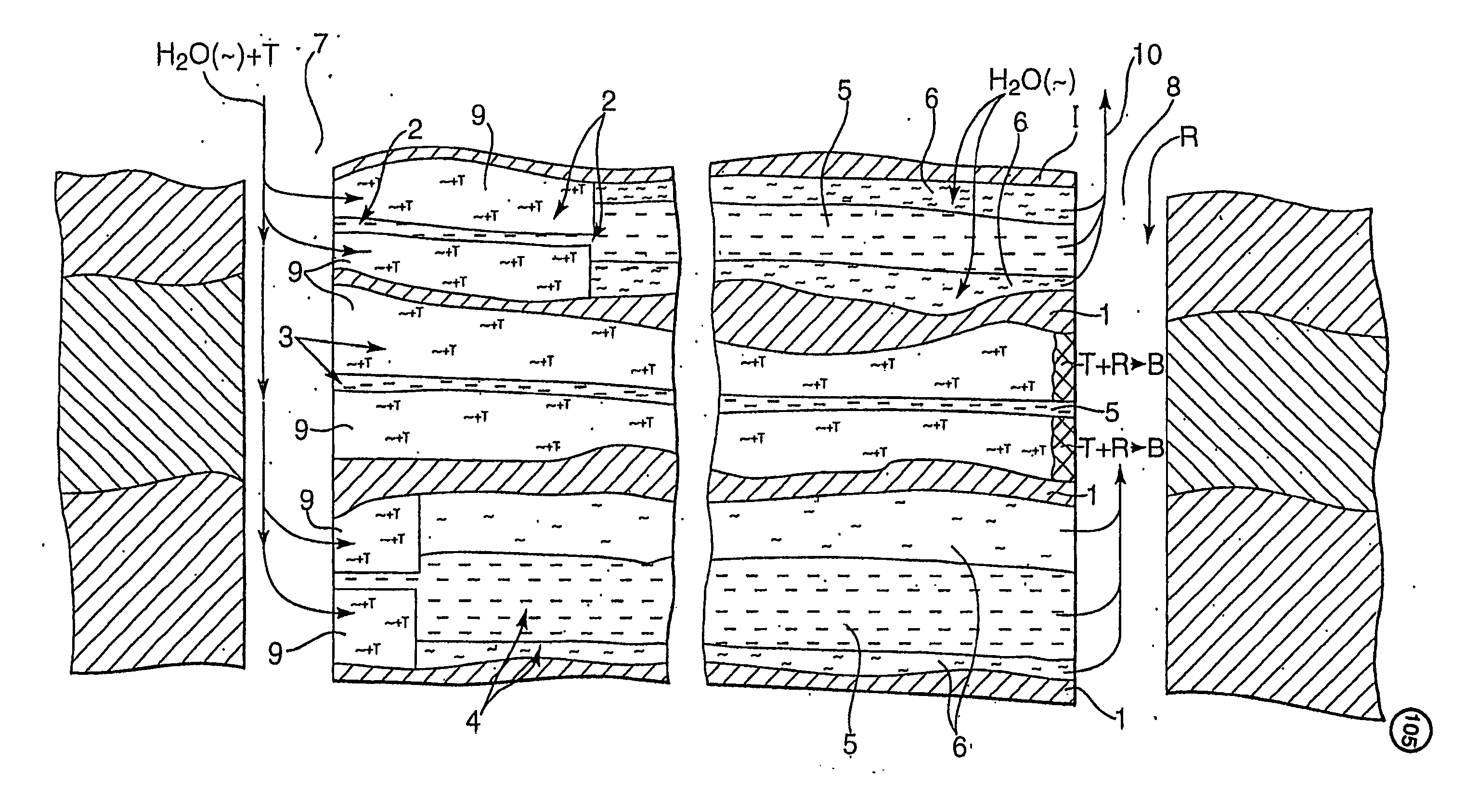 Inhibiting breakthrough of driving fluid via a permeable geological layer into an oil production well