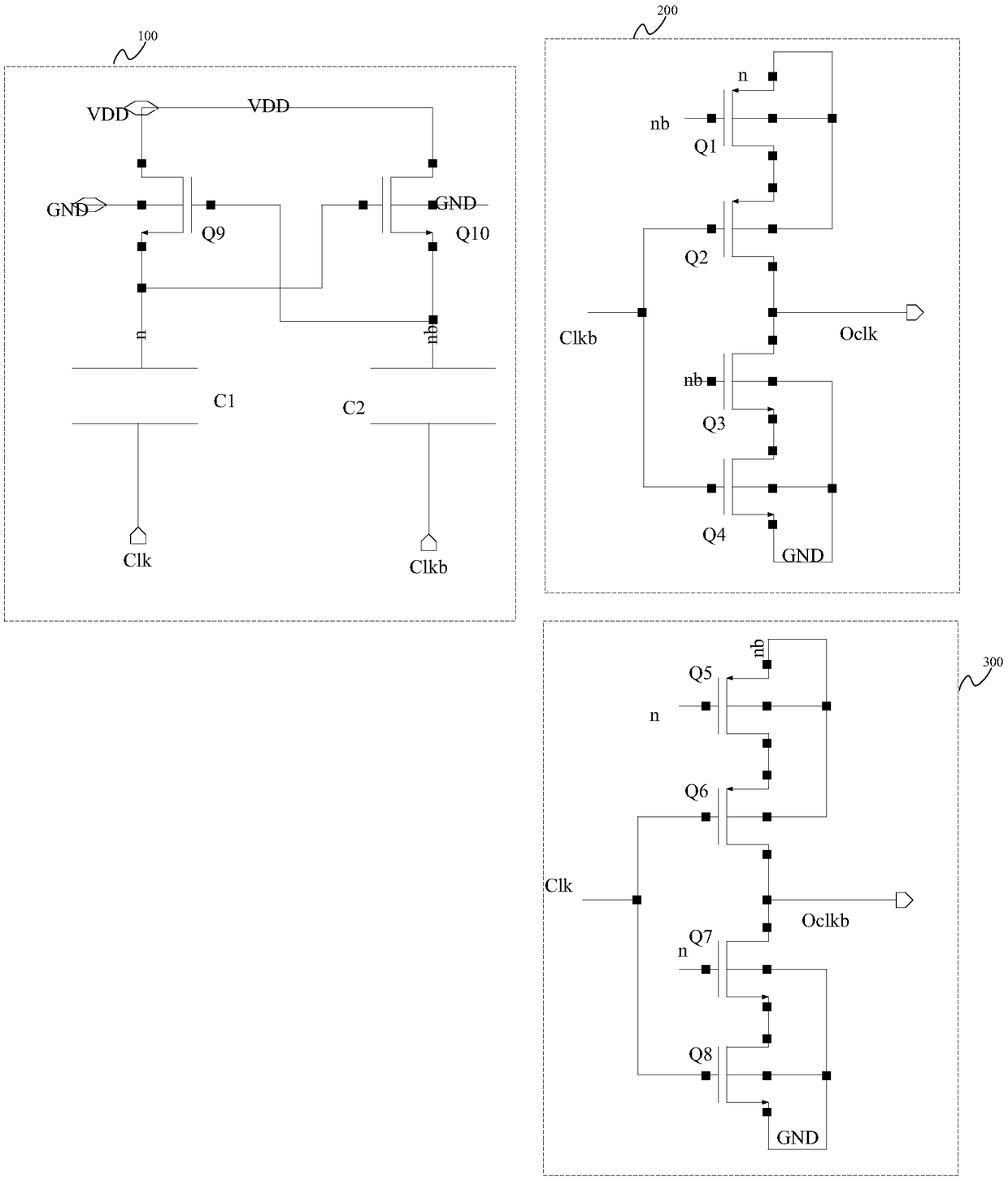 A clock voltage doubler circuit and charge pump