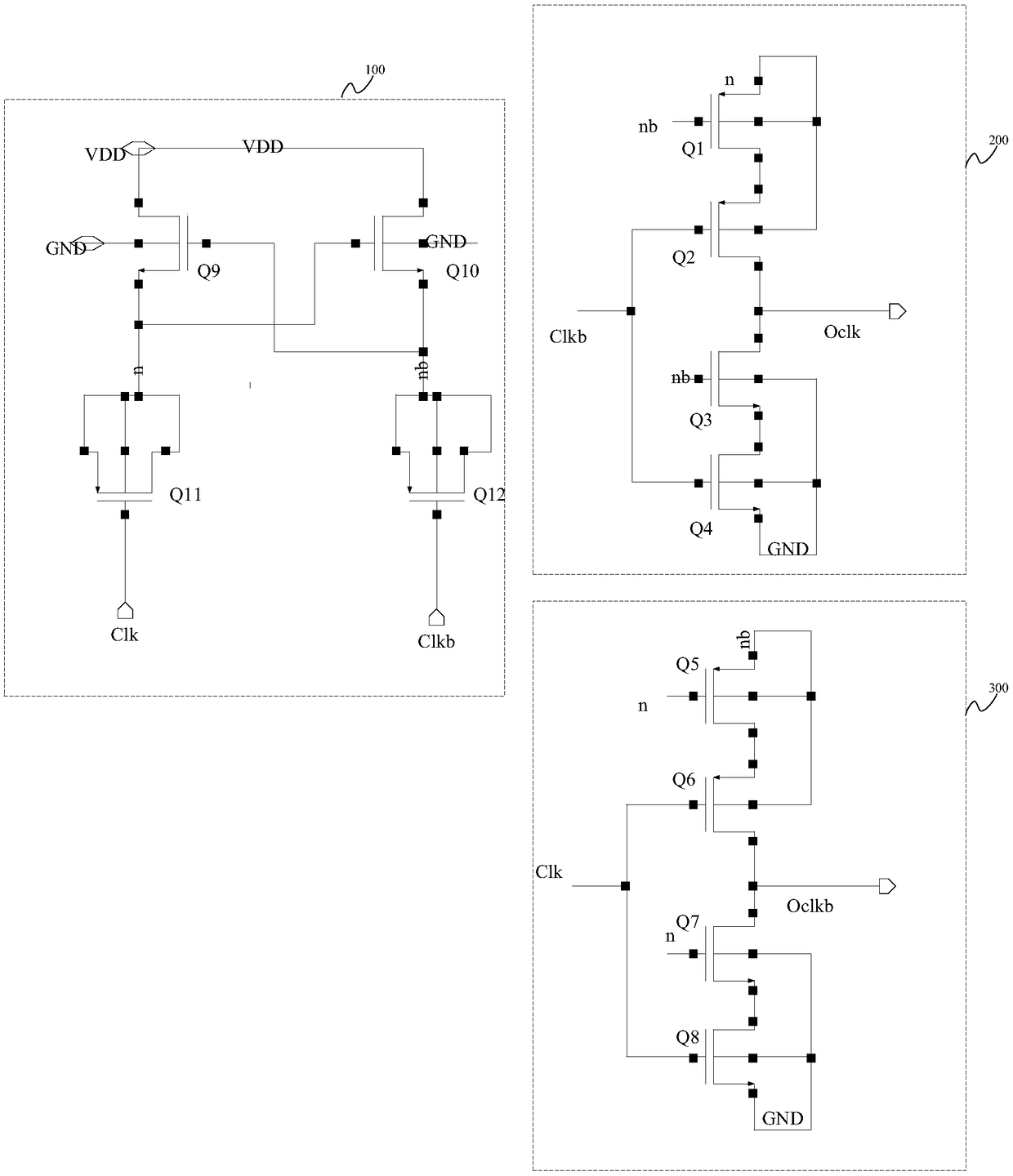 A clock voltage doubler circuit and charge pump