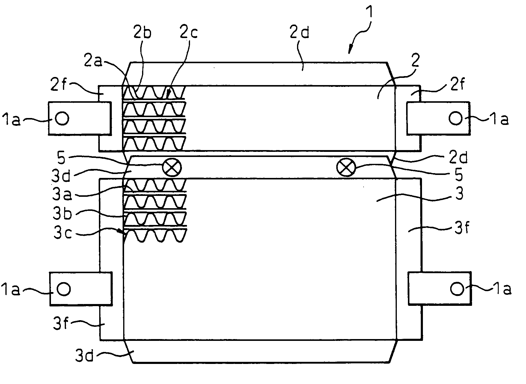 Heat exchanger of a multiple type