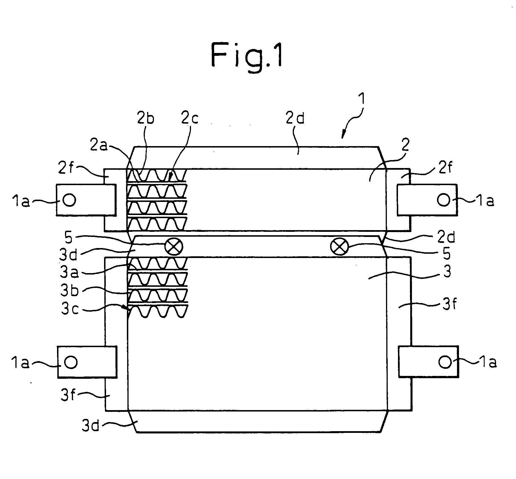 Heat exchanger of a multiple type