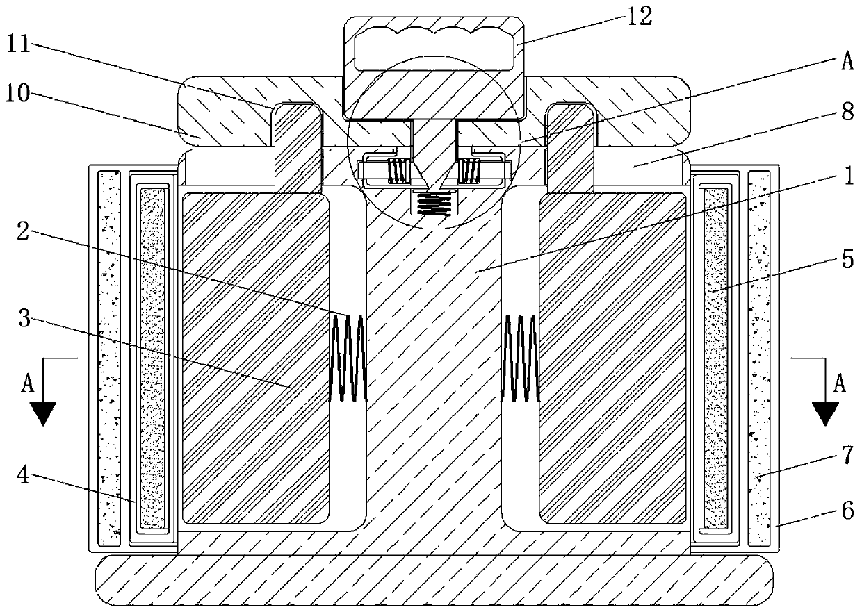 Variable-diameter building hole reservation device