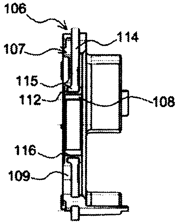 Motor vehicle heat engine starter with optimised-shape damping pads