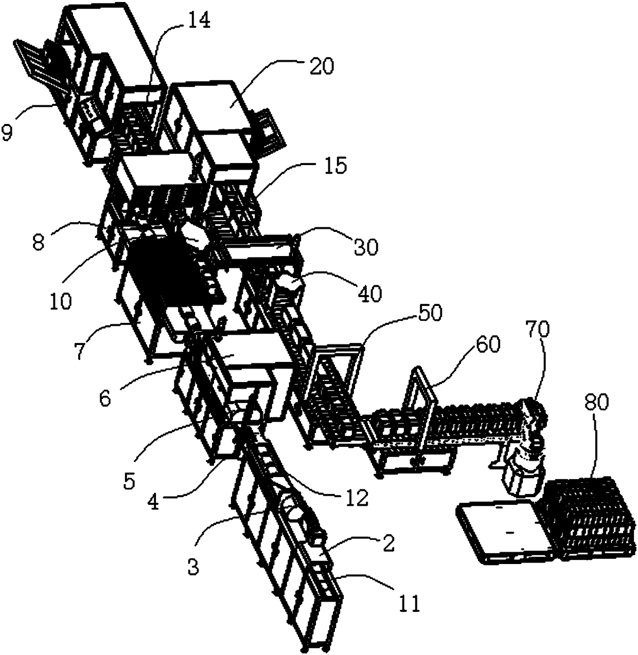 Drum-type automobile brake pad automatic packaging system and method