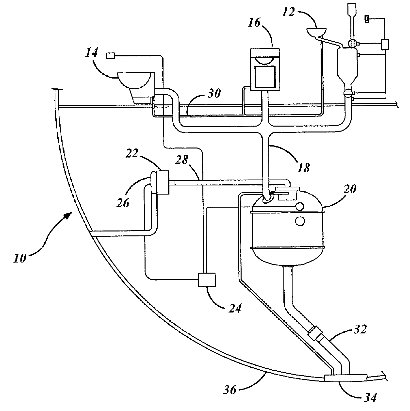 Aircraft sink with integrated waste disposal function