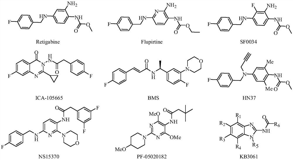 KCNQ potassium ion channel agonist, pharmaceutical composition and application of KCNQ potassium ion channel agonist