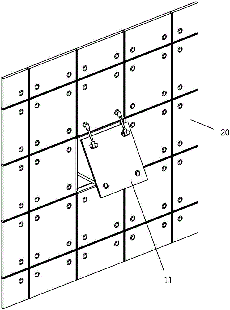 Network cable curtain wall with operating window