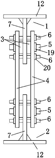 Assembly type soft steel-friction composite displacement type damper and assembly method thereof