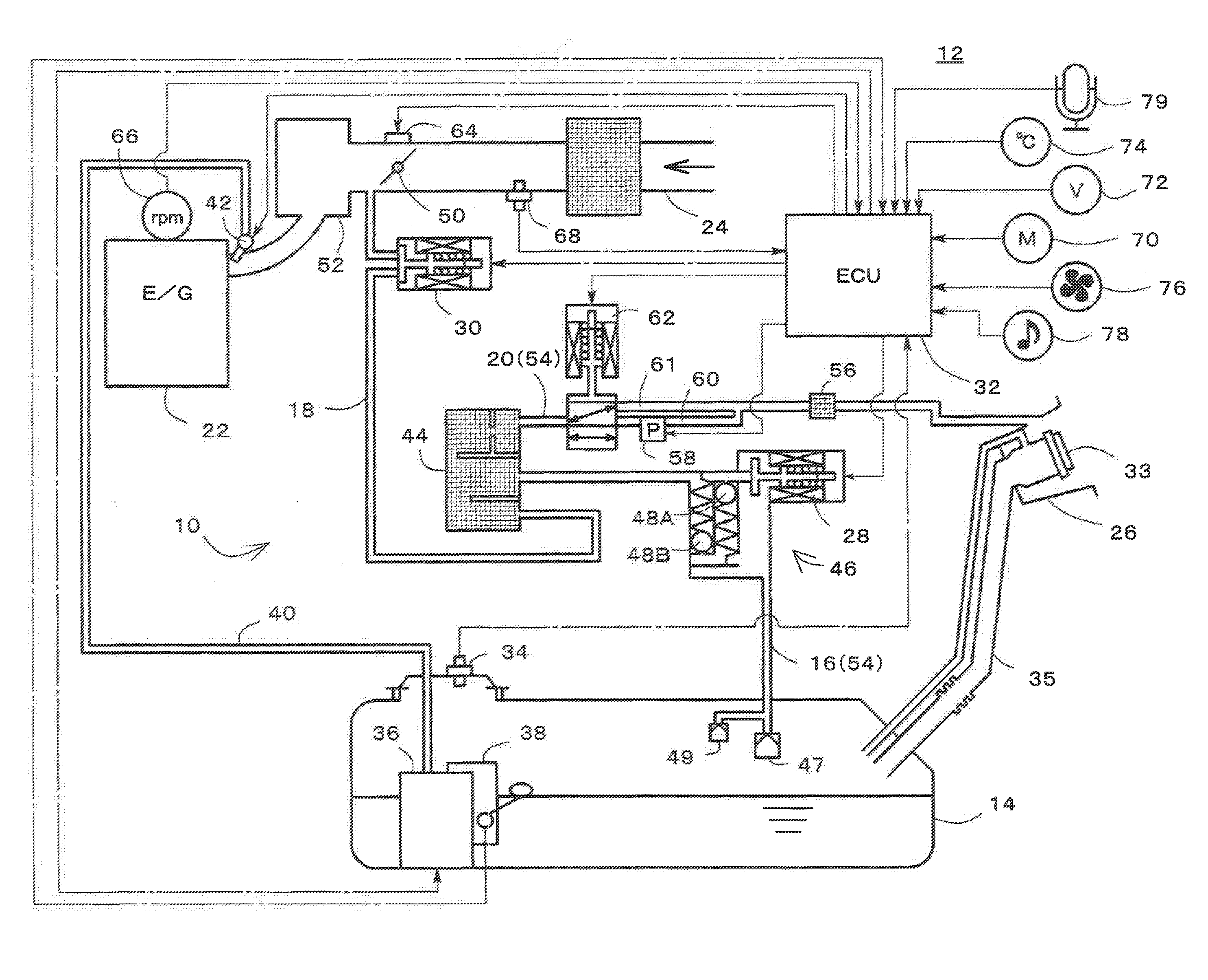 Pressure control apparatus of fuel tank for vehicle