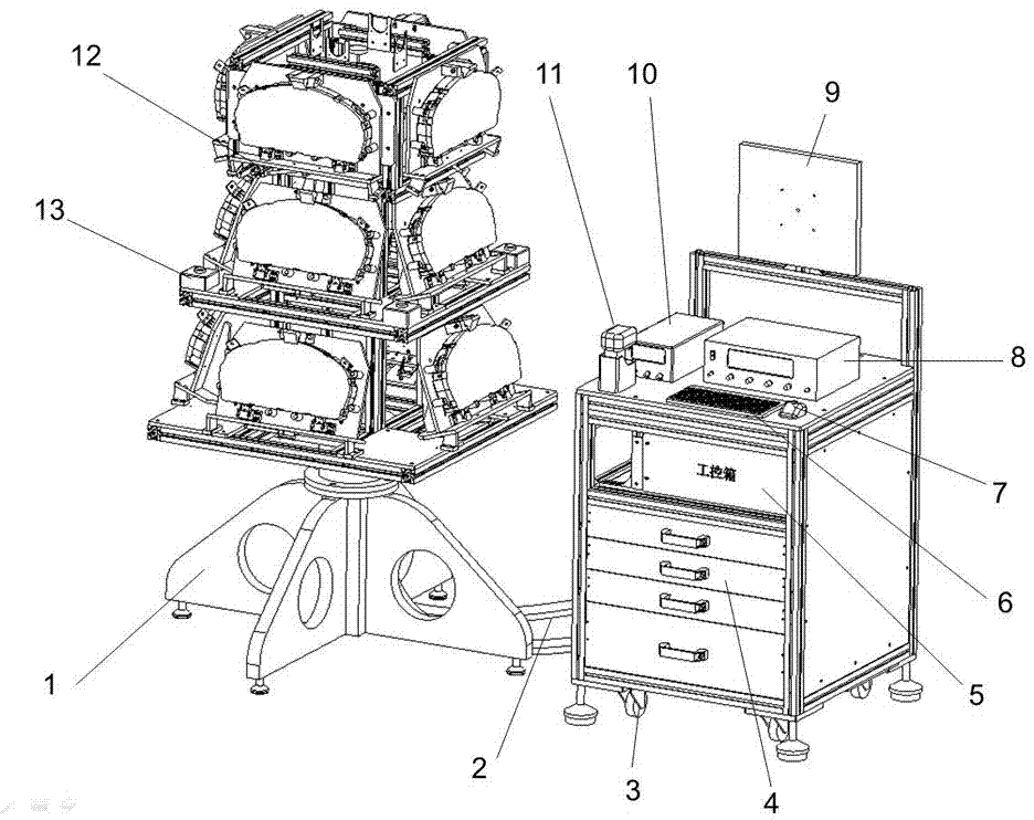 Commercial vehicle combination instrument electrical aging device