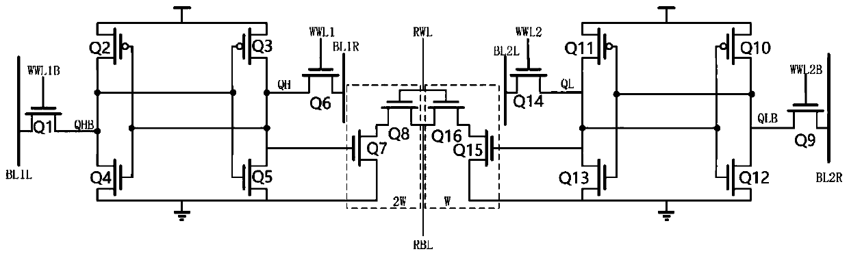 Storage unit of novel low-power-consumption static random access memory and application thereof