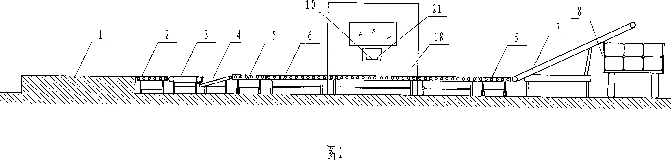 Totally-enclosed automation on-line grade-detection purchase transportation line for tobacco leaf