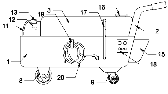 A high-pressure cleaning device for highway maintenance