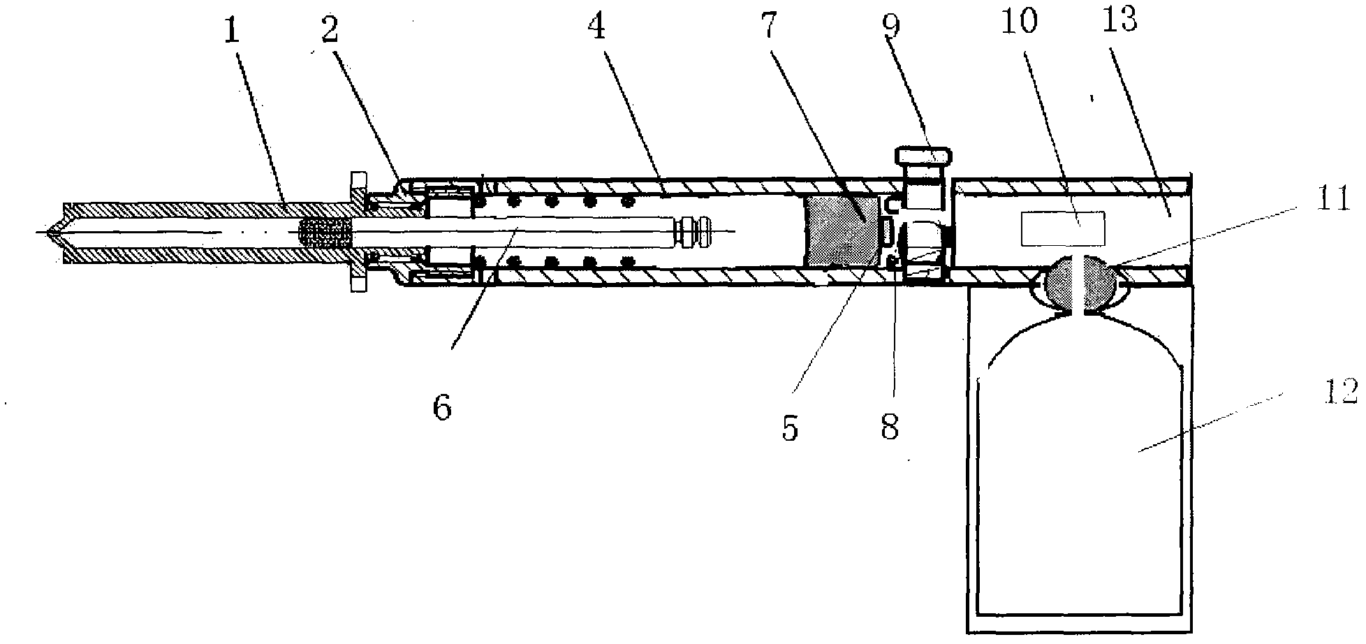 Pneumatic impact system with digital display screen