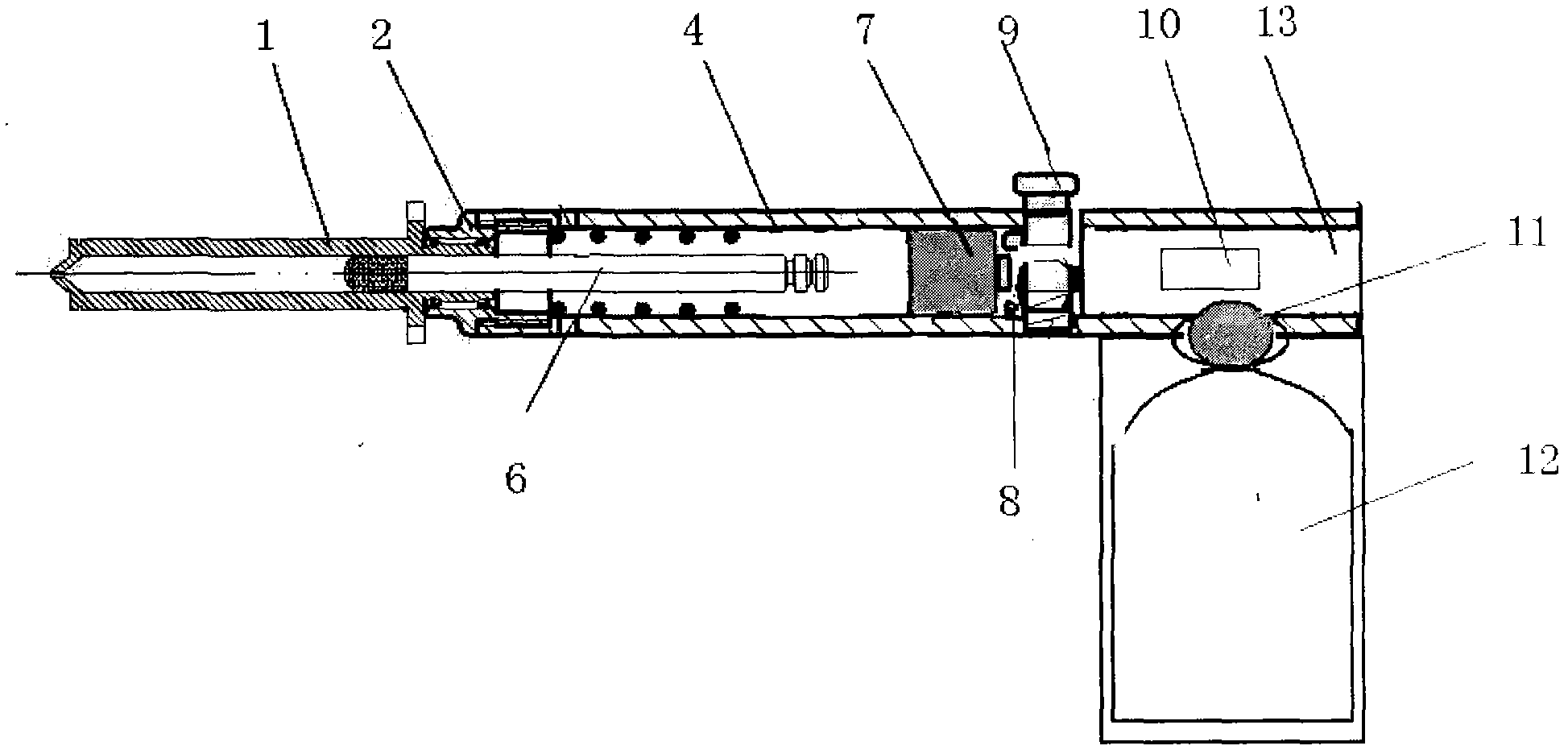 Pneumatic impact system with digital display screen