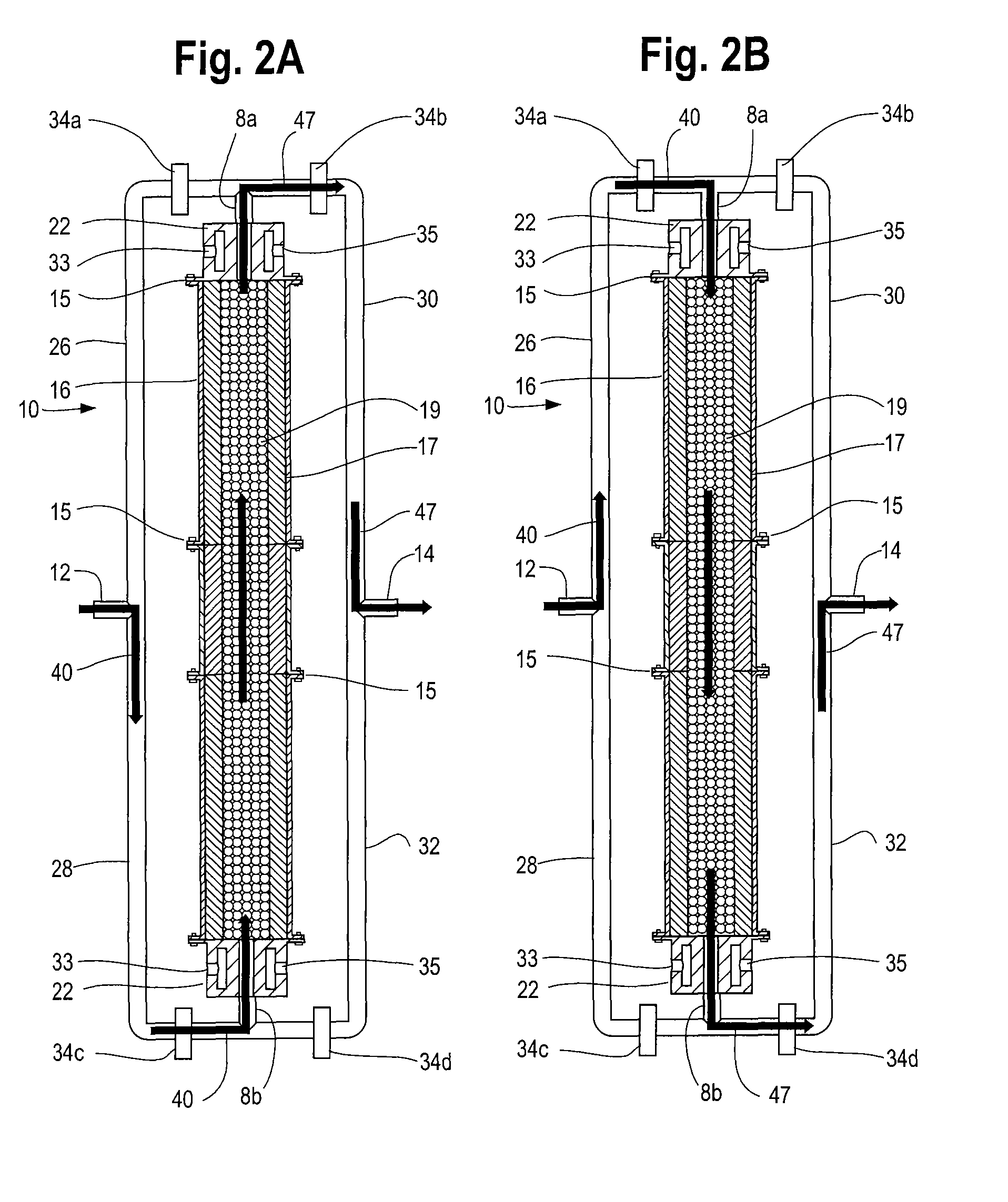 Reformation of hydrogen-containing fluids in a cyclic flow reactor