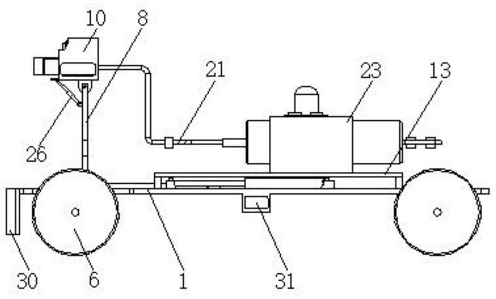 A self-propelled intelligent fire extinguishing vehicle