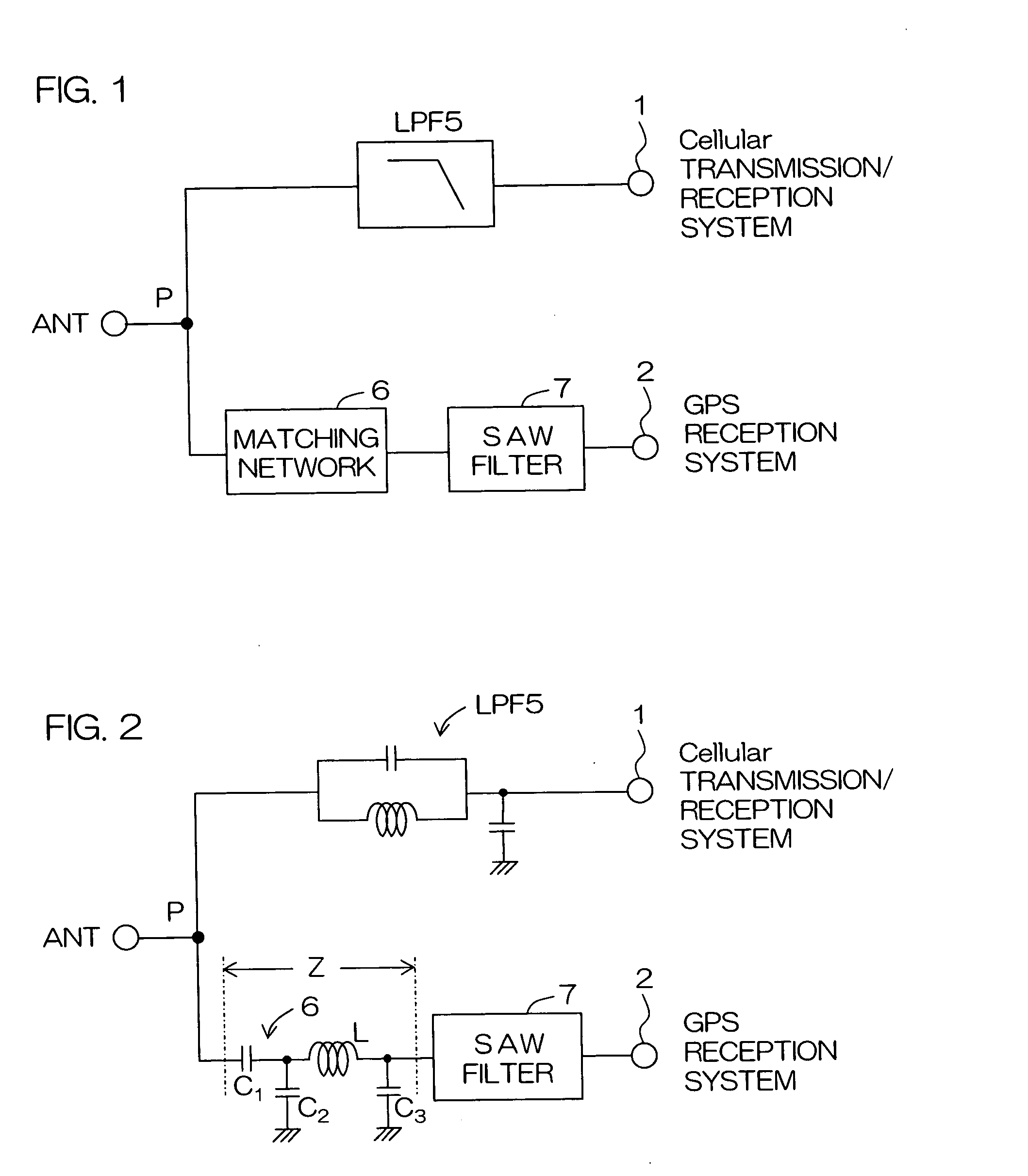 Composite multiplexer circuit and chip component, high-frequency module and radio communication apparatus using the same