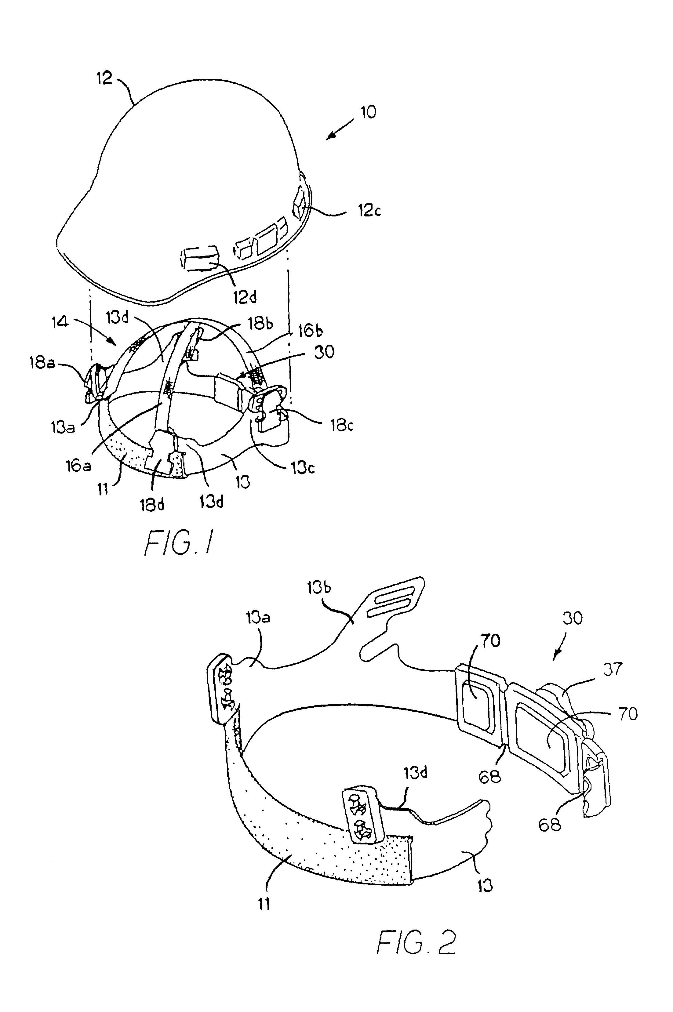 Flexible ratchet mechanism for the headband of protective headgear