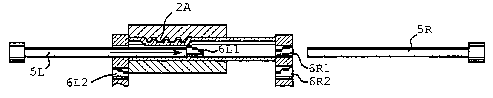 Method and apparatus for producing hollow rack bar and mandrel used for rack bar production