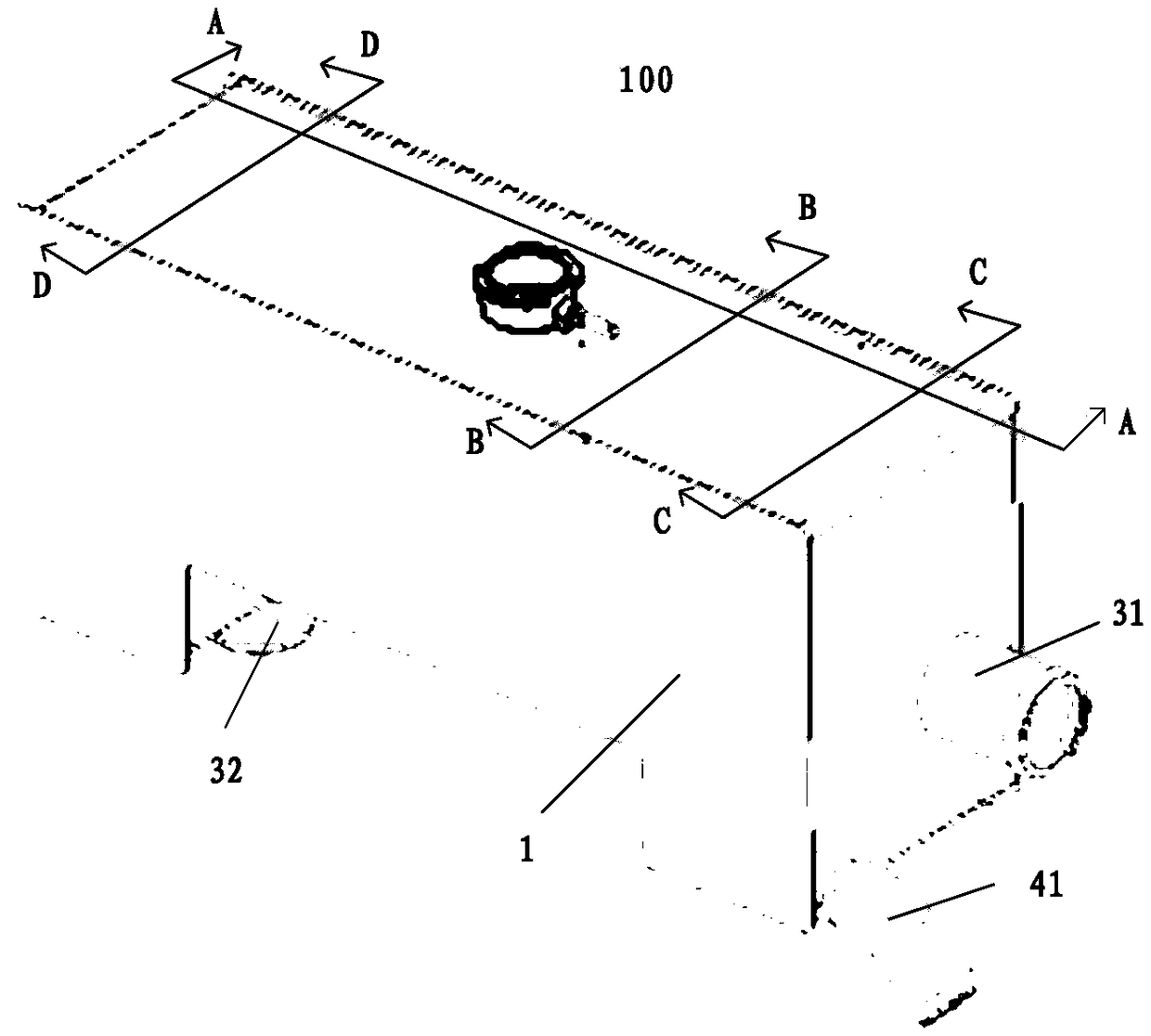 Engine cooling system, box used for engine cooling system and operation machine