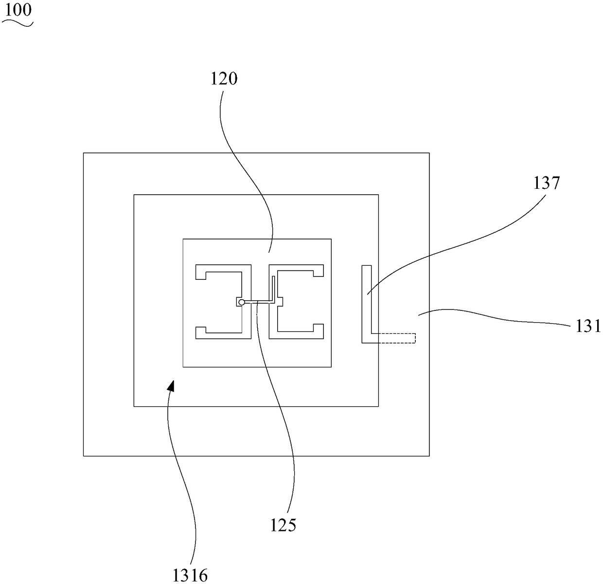 Miniaturized dual-frequency nested antenna