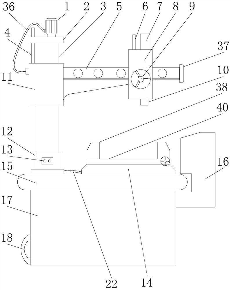 A drill press capable of automatic cleaning and chip removal