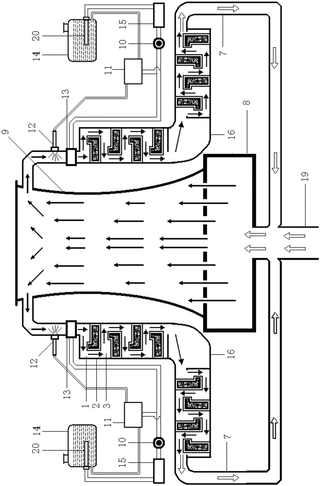 Adjustable long-flow purification equipment aiming at polluted fluid and working method of adjustable long-flow purification equipment