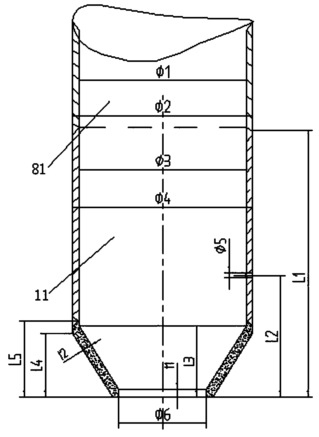 Stagnation pressure measuring device and method of oxygen lance system