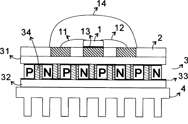 Envelope for luminous elements of semiconductor in large power