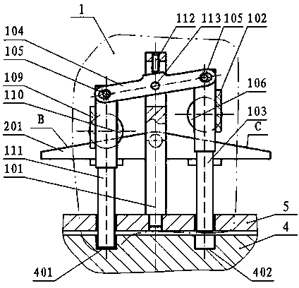 Seesaw type hydraulic control plug reversing reset device of power tongs