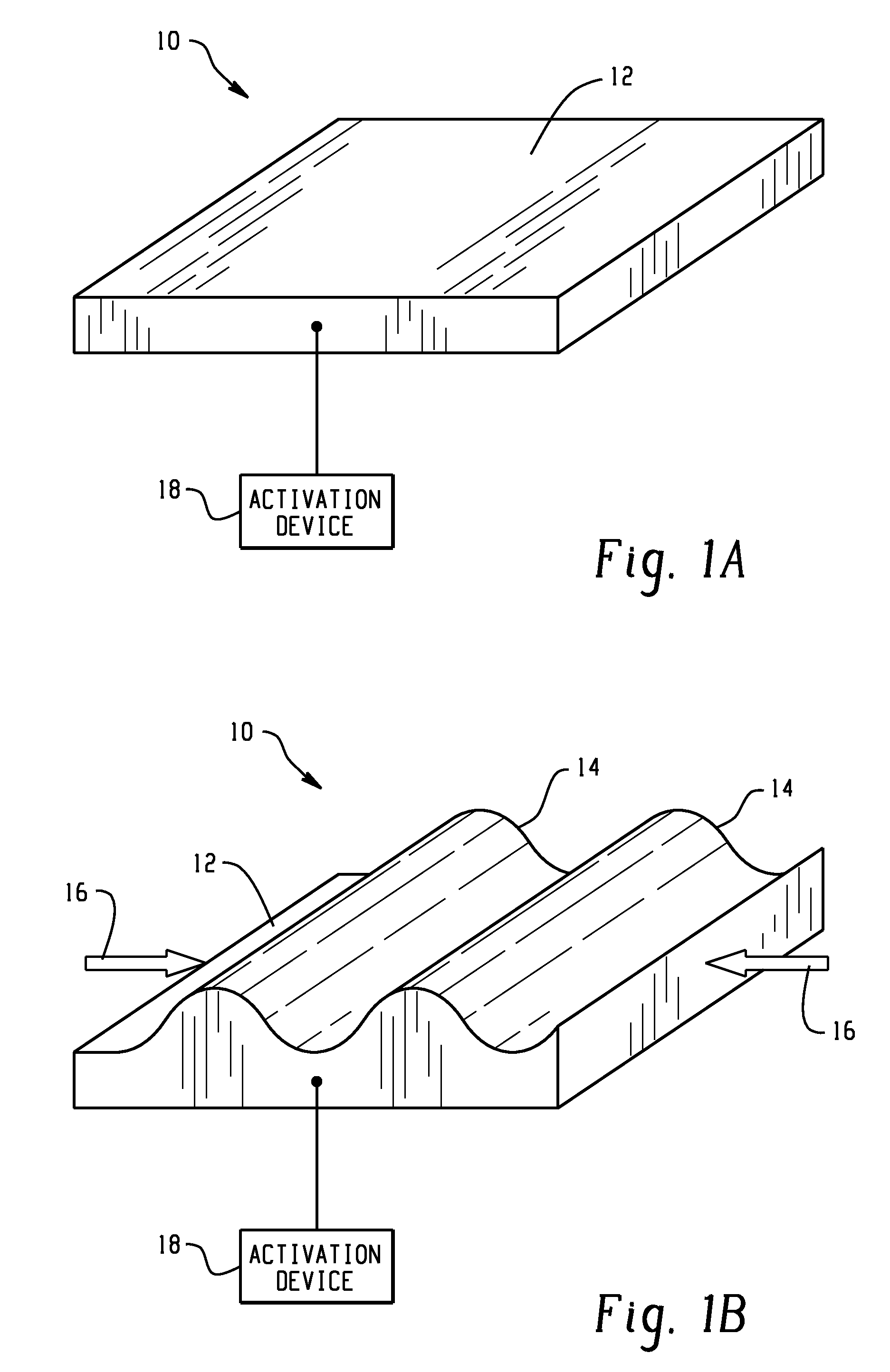 Active material based bodies for varying surface texture and frictional force levels