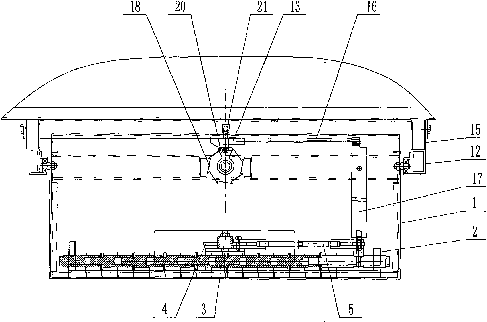 Seedling pulling up system of semi-automatic transplanting machine