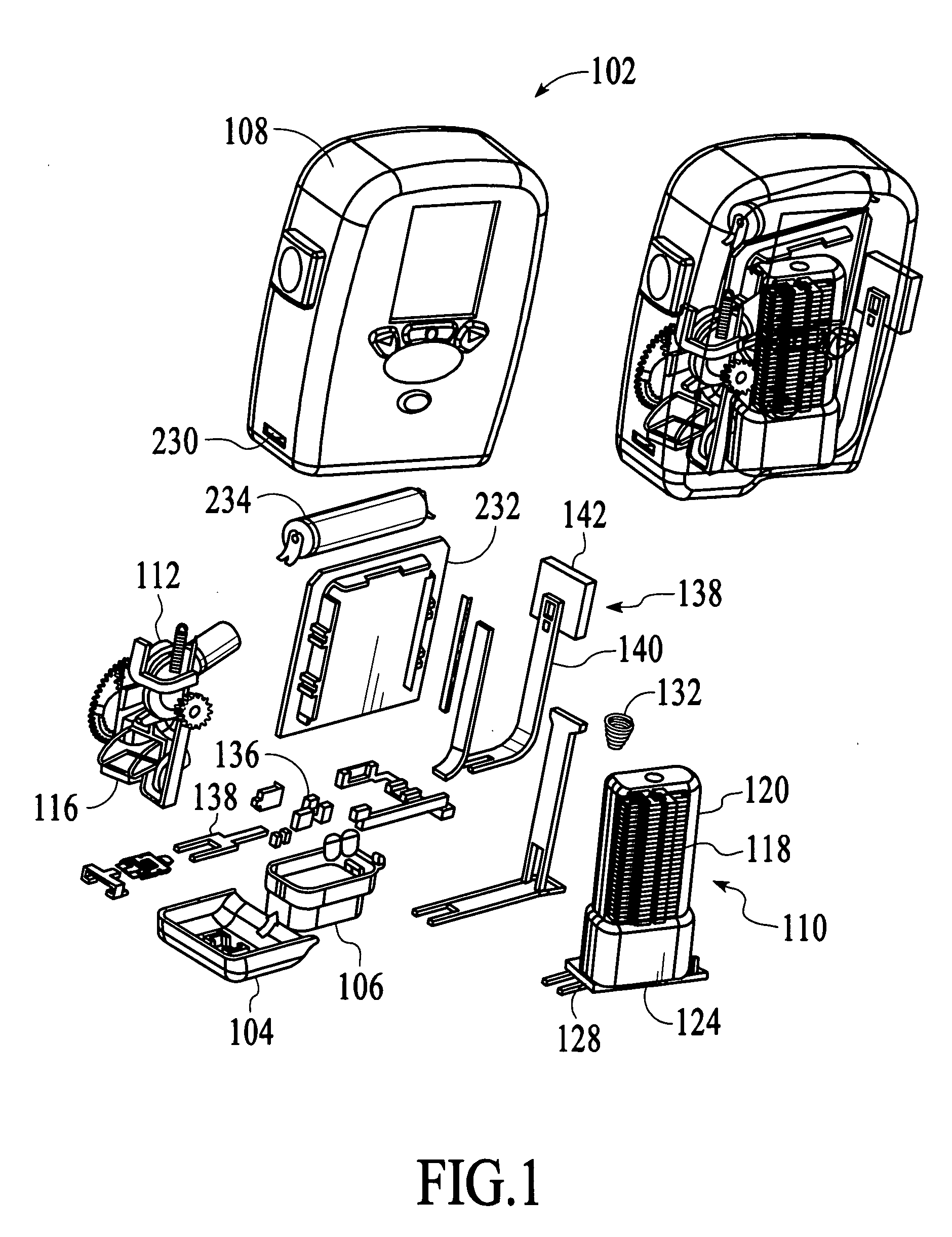 Integrated meter for analyzing biological samples