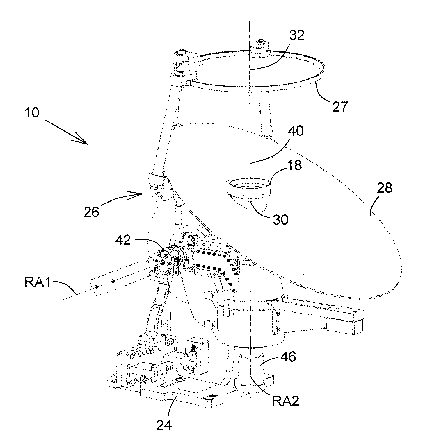 Wide scan steerable antenna with no key-hole