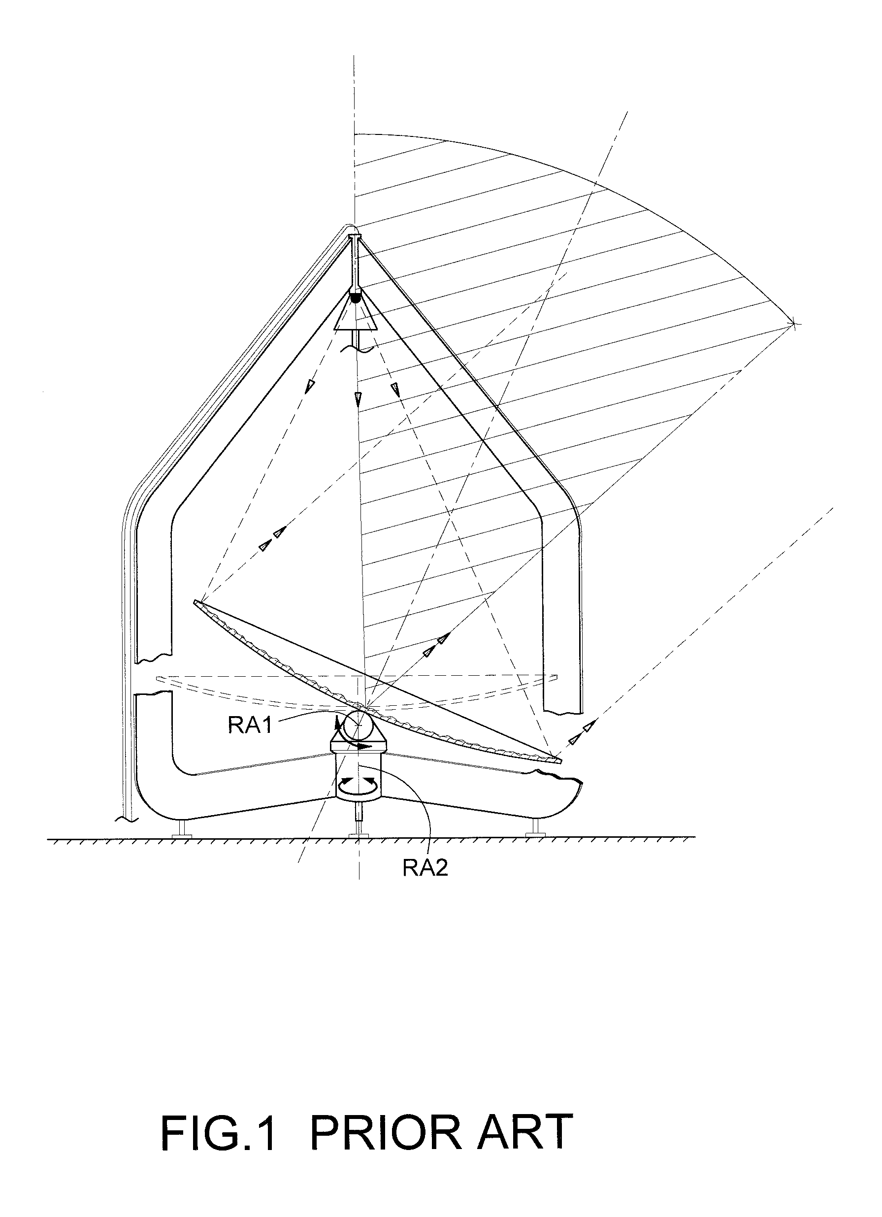 Wide scan steerable antenna with no key-hole