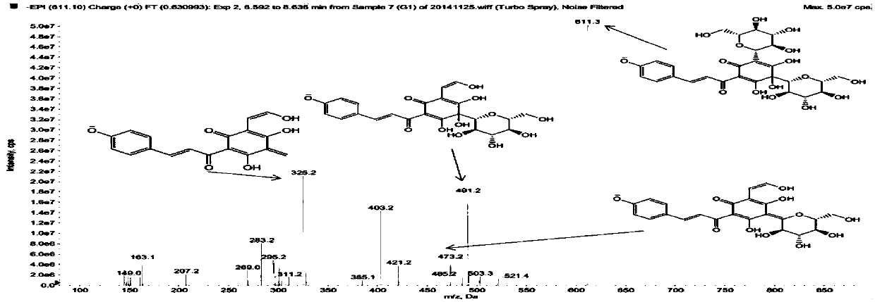 A kind of detection method of hydroxysafflower yellow a metabolite product