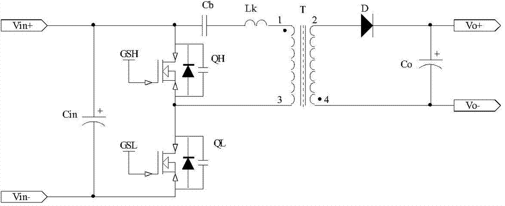 Asymmetrical half-bridge fly-back converter and control method thereof