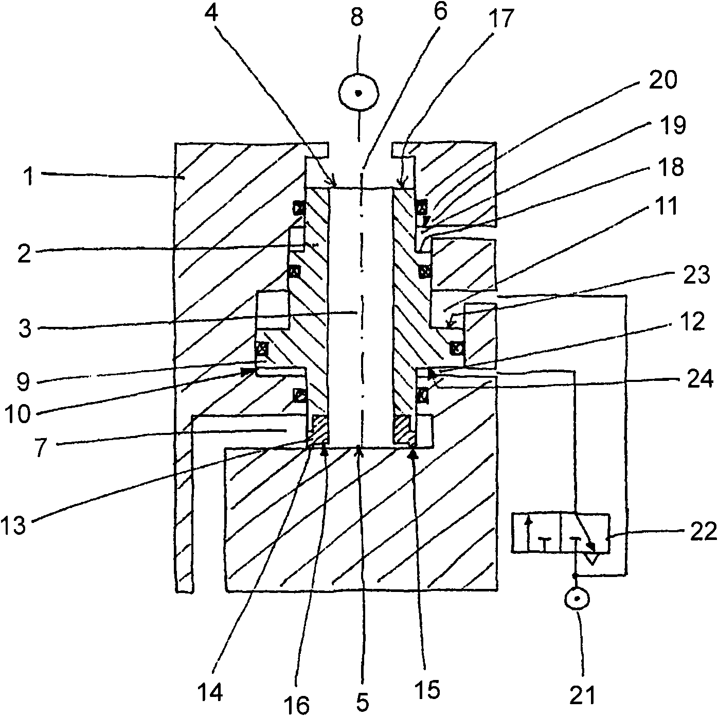 Air-controlled valve