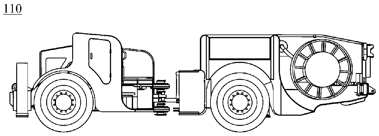 Drill splitting trolley for tunnel excavation