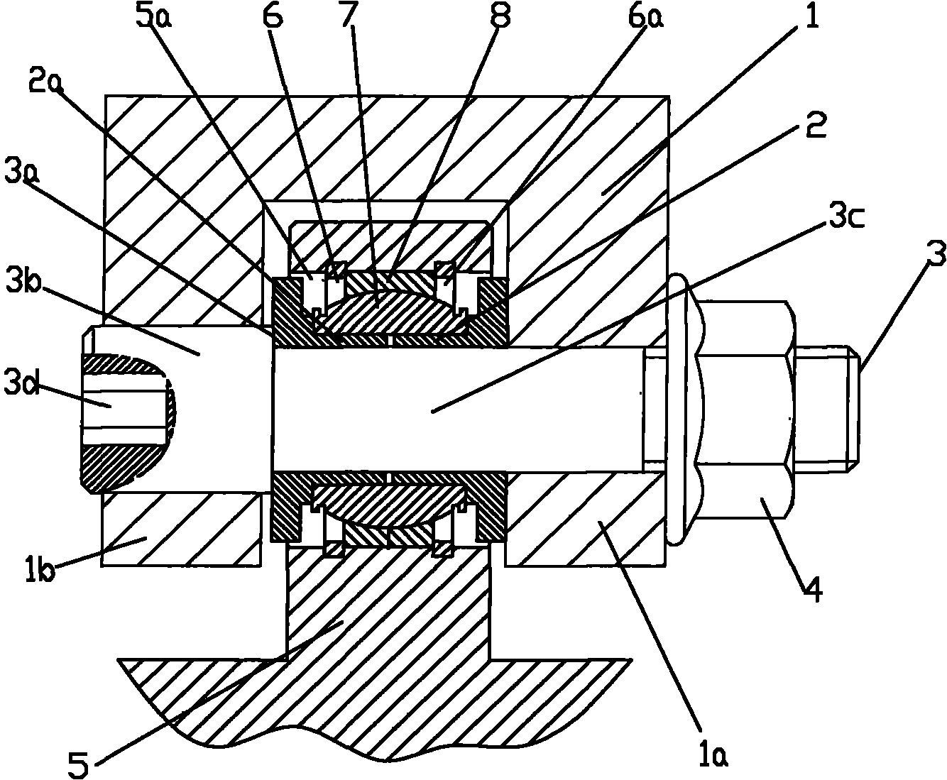 Bumper installation structure assembly of motorbike back suspension