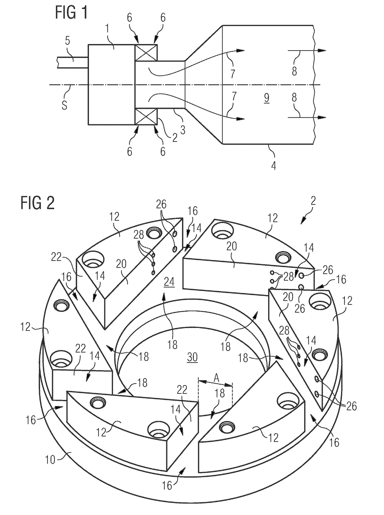 Gas turbine burner and method of mixing fuel and air in a swirling area of a gas turbine burner