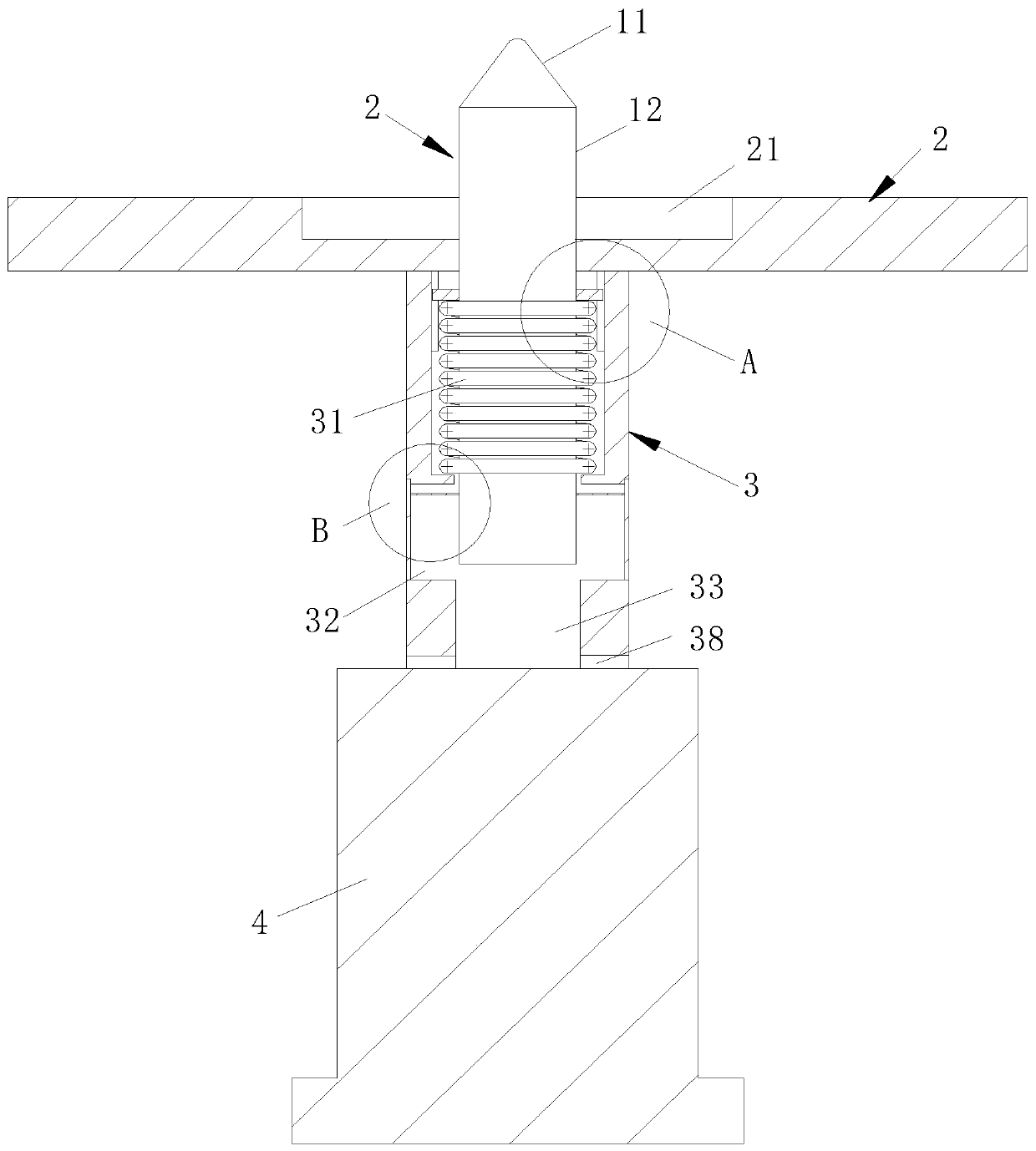 Building body structure on-site detection device and detection method