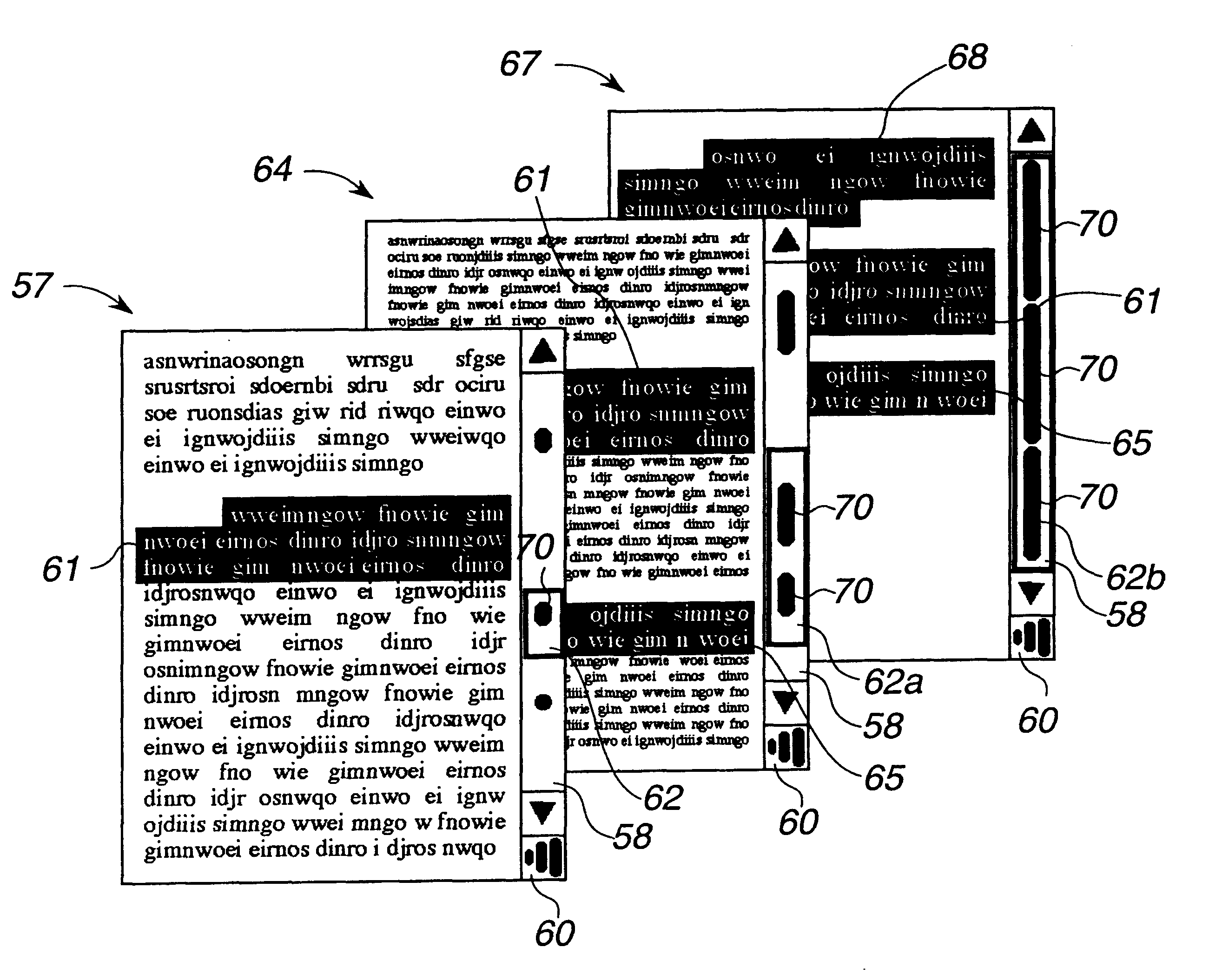 Computer user interface with non-salience deemphasis