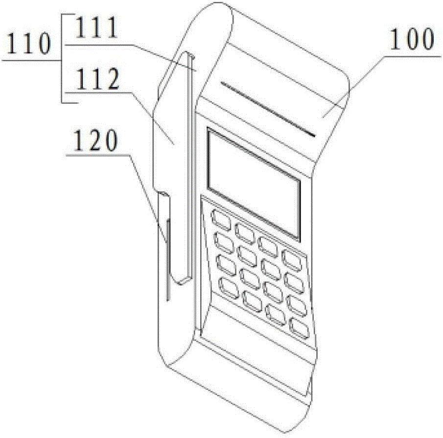 Card swiping device and POS machine