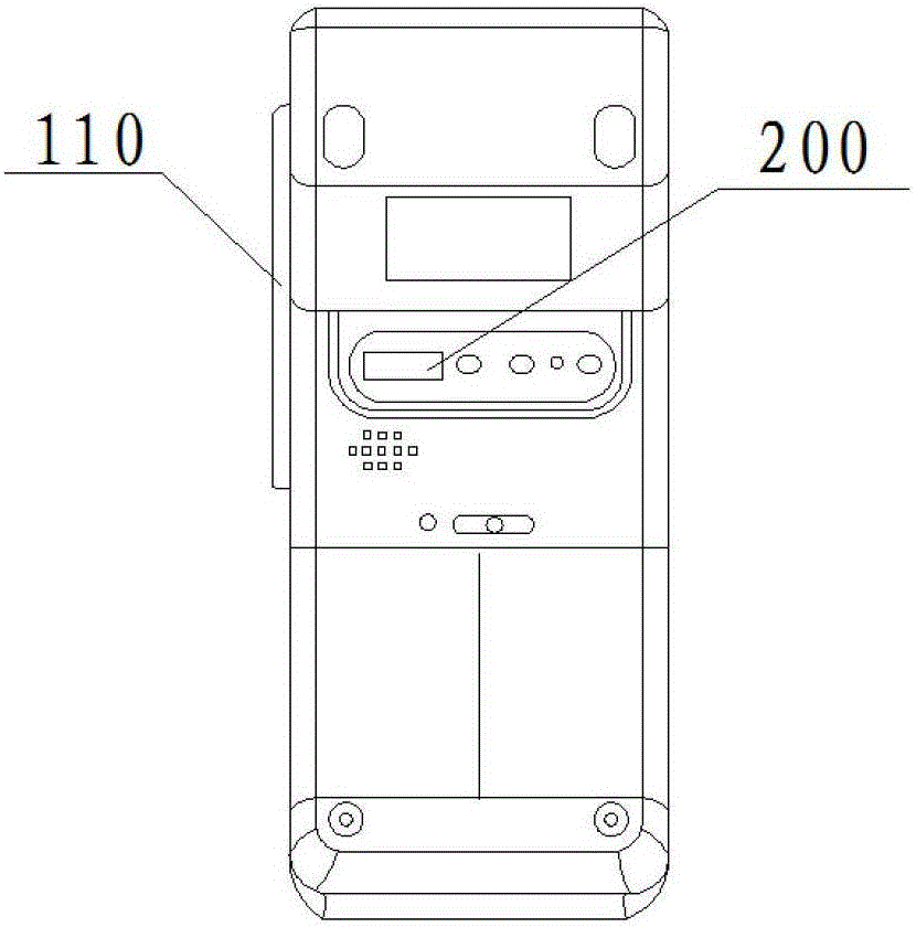 Card swiping device and POS machine