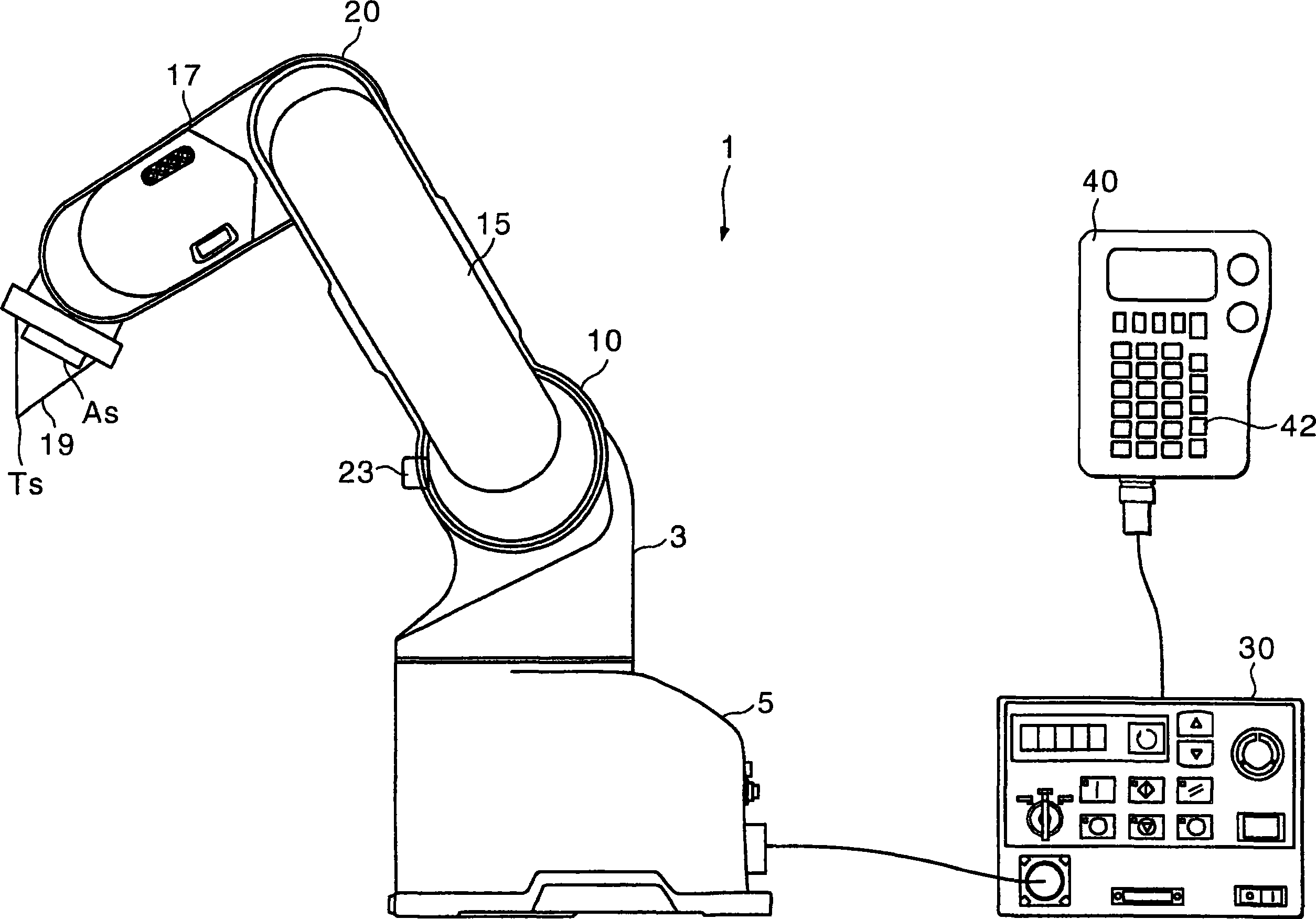 Robot controlling device