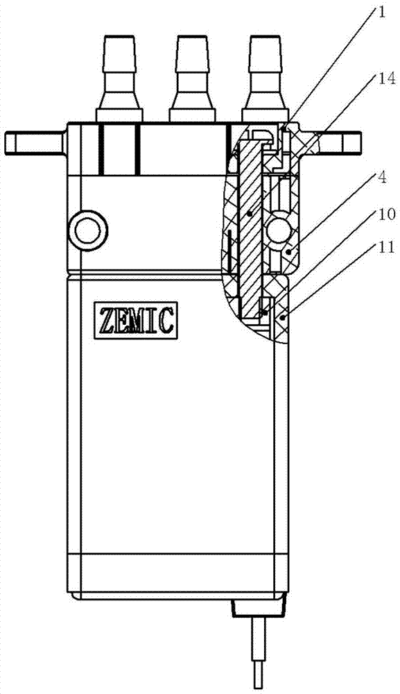 Three-way D-shaped electromagnetic valve and application method thereof