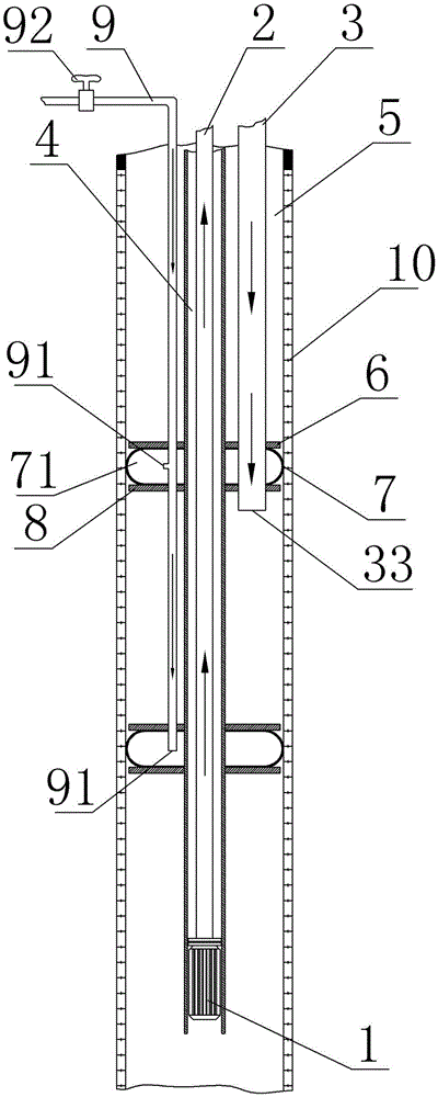 Shallow geothermal energy device with pumping and recharging in same well